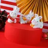 Conejo de la Suerte de Año Nuevo Micro Paisaje Adornos Pequeños Animales Lindos Jardinería Resina Accesorios Creativos