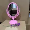 Espejo de Maquillaje, Espejo de Tocador para el Hogar, Espejo de Escritorio Giratorio de Doble Cara Tipo Princesa, Espejo de Escritorio para Dormitorio de Estudiantes, Espejo de Maquillaje para Niñas