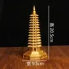 Torre Wenchang de Ocho Trigramas Adorno Pagoda de Latón Torre Wenchang de 13 Pisos Torre Wenchang de Trece Pisos Sala de Estudio Artesanía de Metal
