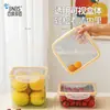 BNBS Caja de almacenamiento de frutas de gran capacidad, contenedor específico para refrigerador para almacenamiento de frutas y verduras con tapa, caja para porcionar alimentos