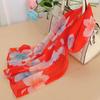Bufanda de Seda Nueva Colección Primavera y Verano Bufanda Moda para Mujer Versátil Chifón Estampado Pañuelo para la Cabeza Bufanda Larga de Gasa Verano Protección Solar Pequeña