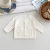 Versátil~ ¡Algodón Que No Hace Bolitas! Suéter Dulce de Manga Larga para Niñas en Primavera y Otoño, Cárdigan Holgado para Bebés Niñas