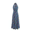 Vestido Elegante Floral Retro de Gola V Slim Fit com Ajuste na Cintura - Lançamento Primavera 2026