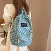 Mochila Estilo Ins Coreano Cuadros de Ajedrez Estilo Japonés Harajuku Pequeña Fresca Estudiante de Secundaria Preparatoria