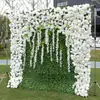 Fondo de pared de flor artificial con base de tela de alta gama pared de planta verde pared de planta decoración exterior de boda césped de planta de flor artificial