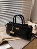 Bolso Cruzado de Mujer con Textura de PU Transfronterizo para Viaje Diario, Bolso de Mano de Color Sólido, Bolso Cruzado para Mujer, Nuevo Modelo de Invierno 2024