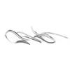 Xiaoyinjia plata de ley s925 hilo flotante caligrafía simple estilo europeo y americano clip para oreja aretes de diseñador israelí para mujer
