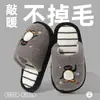 Pantuflas de algodón para el hogar de pareja, pantuflas de felpa cálidas para interior de invierno para mujer, de dibujos animados, lindas, mullidas, estilo hombre, al por mayor