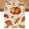 Venta Caliente Transfronteriza Camino de Mesa de Calabaza de Otoño Impresión de Alta Definición Hoja de Arce Piña Decoración de Festival Camino de Mesa Atmósfera del Hogar En Stock