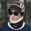 Gorro para Hombre de Invierno de una Pieza Tejido Gorro Deslizante con Máscara de una Pieza Forrado de Felpa Engrosado Resistente al Viento y al Frío Protección para los Oídos para Ciclismo