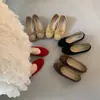 Zapatos de Ballet con Lazo para Mujer 2026 Primavera Otoño Retro Suela Suave Zapatos Franceses Simples Punta Redonda Fondo Plano Zapatos de Abuela Mocasines