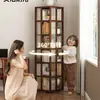 Nueva estantería giratoria para zona de lectura infantil, uso doméstico, estante de pie para libros ilustrados para estudiantes, estante de almacenamiento simple multicapa que ahorra espacio