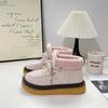 Botas de Neve com Solado Grosso Beier Femininas Inverno 2024 Novas Antiderrapantes Forradas com Lã Espessadas Mao Mao Mao Sapatos de Algodão LZ6038