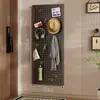 Prateleira de Armazenamento em Painel Perfurado para Parede de Entrada, Prateleira de Armazenamento Multifuncional de Metal, Prateleira Decorativa de Exposição