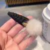 Clip de BB de Pelota de Felpa Elegante de Gama Alta, Pinza Lateral, Pasador, Pasador de Pelo, Pinza de Flequillo de Moda, Accesorios para el Cabello para Niñas