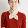 Bufanda 100% Cachemir para Mujer Tejida Perforada de Lana Pequeña Calentador de Cuello Protección para el Cuello Manga para el Cuello Otoño e Invierno 2024 Nuevo