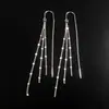 Prata de Lei 990 Borla Linha de Orelha Feminina Brincos Longos de Alta Qualidade Moda Luxo Leve Brincos Elegantes Starlight Brincos