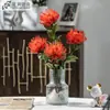 Flores Artificiais de Crisântemo Grandes Acolchoadas com Agulhas, Flores Simuladas para Decoração de Casamento, Arranjos Florais e Peças Decorativas