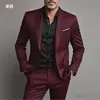 Terno Tendência da Moda Masculina Conjunto de Duas Peças para Comércio Exterior, Estilo Coreano Slim Fit Negócios Padrinho Terno Casual