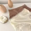 Puff de Crema Suave Alta Elasticidad Algodón Puro Ropa Interior para Niñas Cintura Media Algodón Transpirable Entrepierna con Borde de Encaje Bragas para Mujer