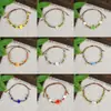 Pulsera de Cuerda Trenzada de Cerámica Fresca Estilo Viajero de Jingdezhen, Pulsera de Trébol de Cuatro Hojas, Joyería Artística Hecha a Mano, Venta al por Mayor para Atracciones Turísticas