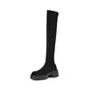 43 botas botas finas botas gruesas botas de tacón alto 33 nuevas elásticas comercio exterior botas de jinete Amazon botas hasta la rodilla gamuza niños