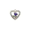 Pendientes Artisticos y Elegantes de un Solo Colgante Estilo Coreano al por Mayor, Cadena para Clavícula, Colgante de Aleación en Forma de Corazón y Rosa, Accesorios de Joyería para Manualidades DIY