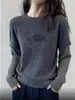 Camiseta de manga larga para mujer con diseño de dos piezas falso, patchwork a rayas, tejido de felpa cepillada, corte de hombro regular, cuello redondo, estilo casual, adecuada para usar en capas en otoño