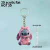 Llavero de coche plano Stitch transfronterizo, colgante acrílico nuevo, colgante para decoración de mochila