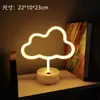 Lâmpada de Mesa para Modelagem LED Neon Transfronteiriça Lâmpada de Atmosfera Celebridade da Internet Decoração de Quarto para Festas de Natal Lanterna