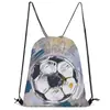 Bolsa con Cordón con Patrón de Fútbol Cool del Mundial para Niños, Bolsa de Almacenamiento de Gran Capacidad, Bolsa de Almacenamiento Deportivo para Estudiantes