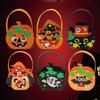 Linterna de Calabaza de Halloween Bolsa para Dulces o Trucos Cesta de Mano Decoración del Festival de Fantasmas Juguete Hecho a Mano DIY Al por Mayor