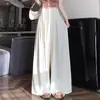 Estilo Nuevo de Verano Pantalones de Falda de Traje de Pierna Ancha para Mujer, Pantalones Casuales de Cintura Alta, Moda Casual Sueltos Largos Fluidos Pantalones Venta al por Mayor