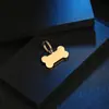 Colgante de placa de identificación para perro de acero inoxidable en stock suministro comercio exterior transfronterizo brillante hueso llavero mascota accesorios de joyería DIY para mascotas