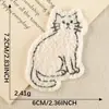 Patch de Bordado de Gato de Desenho Animado Bordado à Máquina Patch Autoadesivo para Capa de Celular Acessórios DIY Patch Acessórios para Roupas Patch de Tecido