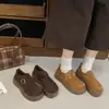 Zapatos Birkenstock de suela gruesa para mujer, nueva colección de otoño 2026, con parte superior de piel, diseño retro, cómodos para usar todo el día y estilo casual de plataforma.