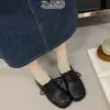 Mocasines de cordones estilo británico de piel genuina para mujer, nueva colección otoño 2026, mocasines de piel de cerdo con puntera dividida y suelas suaves