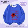 Roupa Estilo Blocos de Montar Digital para Meninos e Meninas, Nova Coleção Primavera, Outono e Inverno 2025, Moletom Infantil Estiloso com Fleece, Blusa Versátil da Moda