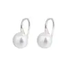 Pendientes de Zapatos de Tacón Alto de Celebridad de Internet, Femeninos y Versátiles, Ganchos Largos de Perlas de Imitación, Pendientes Redondos Blancos de Moda y Sencillos