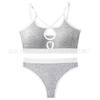 Ropa interior deportiva de algodón con contraste de color para mujer, conjunto de sujetador sexy sin aros, chaleco base para mujer, comercio exterior transfronterizo