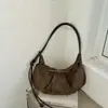 Bolsos de Ante y Terciopelo Europeos y Americanos de Nicho para Mujer Otoño Retro Moda Estampado de Leopardo Tono Maillard Bolso de Hombro Único Cruzado