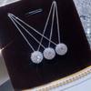 Colar de Grupo de Diamantes Banhado a Platina 18K Feminino Estilo Simples Grande Elegante Versátil Estilo Frio Colar de Corrente de Osso Torcido