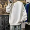 Suéter de cuello redondo con forro polar para hombre, color liso, ropa nueva de otoño e invierno, cálido, para uso diario, resistente al desgaste, camiseta de manga larga