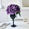 Rosas Artificiais, Arranjos de Flores de Mesa de Jantar de Luxo Leve de Alta Qualidade, Enfeites Decorativos, Flores Artificiais, Buquês, Arranjos Florais, Entrega Transfronteiriça