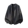 Cardigan de Tricô com Botões Coloridos Contrastantes Estilo Old Money para Homens e Mulheres Tendência de Outono Sensação Preguiçosa Relaxada Tricô Jaqueta Solta para Casal