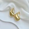 Novos brincos elegantes simples de mosquito em forma de gota d'água brincos elegantes all-Match 14K banhados a ouro brilhante brincos de gota d'água