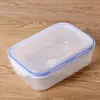Set de Cajas Transparentes para Microondas Rectangulares Caja de Almacenamiento para Refrigerador Caja para Alimentos Lonchera Sellada Suministro Exclusivo Transfronterizo