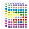 80 Pegatinas/Hoja Etiquetas de Precios Codificados Adecuadas para Ventas de Garaje, Mercados de Pulgas, Venta al por Menor, en Blanco y Escribibles