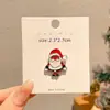 Broche de Reno de Santa Claus Navideño Insignia Metálica Linda Japonesa Pin Botón de Ropa de Dibujos Animados Accesorios Adorno de Regalo