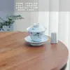 Yuerui Loto Pintado a Mano Traje Completo Kung Fu Juego de Té Traje Taza de Té de Cerámica Bandeja de Té de Piedra Ujin para el Hogar Drenaje de Flor de Ventana